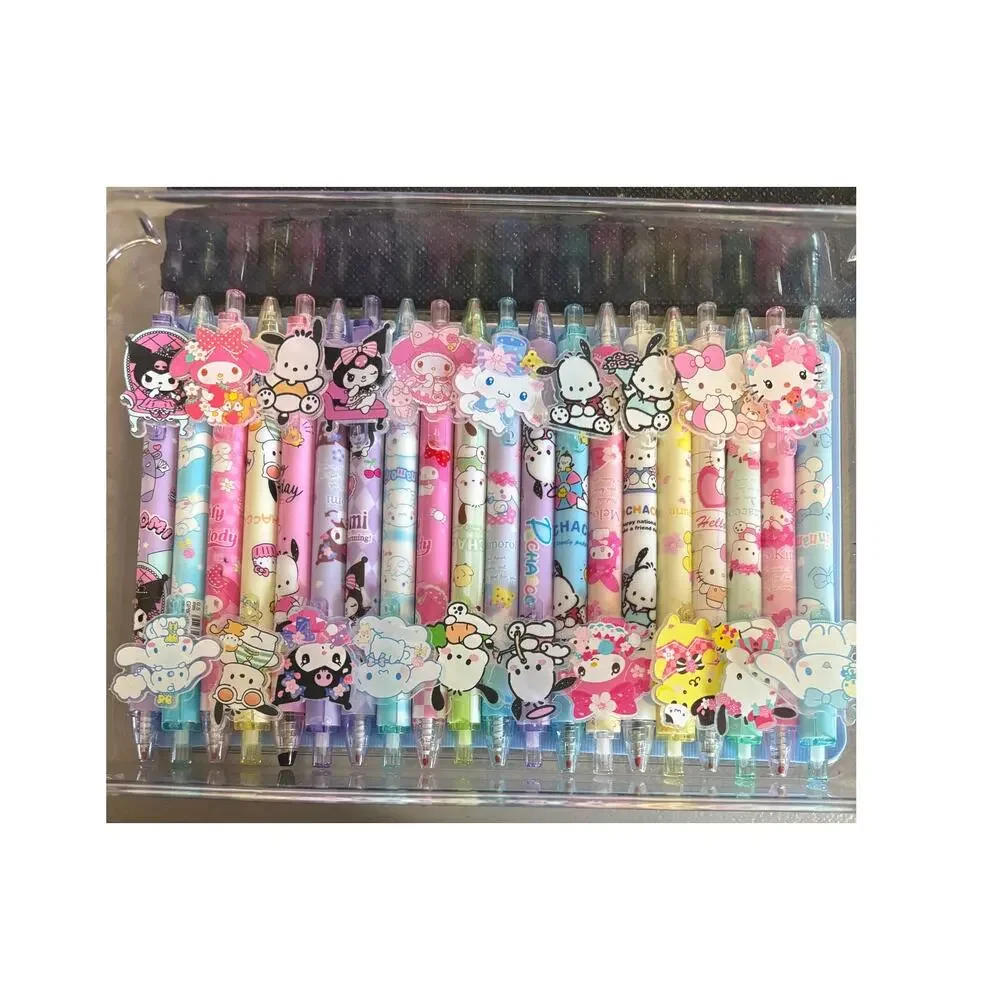 20 pc Hello Kitty Inspired Character Pens - 20 non-repeating Black 0.5mm pens